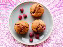 Muffins à la framboise et chocolat blanc