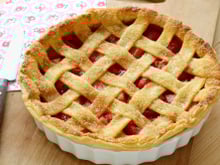 Tarte aux fraises quadrillée