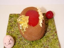 L'œuf de Pâques Ghana, nougat et framboise