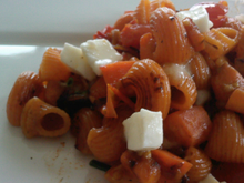 Pâtes carottes/ mozzarella