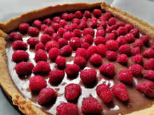 Tarte framboises-pralines