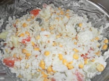 Salade de riz et petit légumes (macédoine)