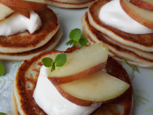 Blinis pomme-chèvre