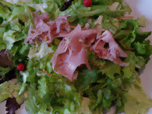 Jambon cru en salade