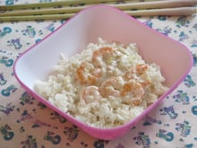 Crevettes à l'asiatique (lait de coco, citronnelle, gingembre)