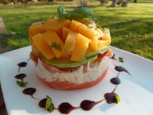 Timbale crabe et mangue