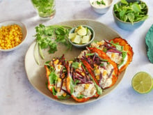 Tacos de carottes au poulet mariné au yaourt