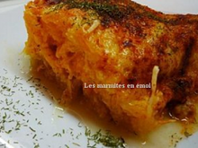 Gratin de courge spaghetti au cheddar