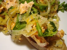 Filets de truite saumonée à l'oseille et sauce au Jasnières