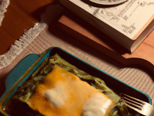 Lasagnes vertes et son chèvre