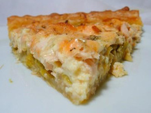 Quiche au saumon et à la Fourme d'Ambert