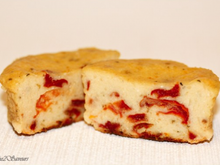 Cake tomates séchées, ricotta et basilic