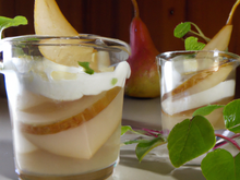 Verrines aux poires et chèvre