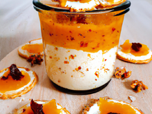 Crème aux spéculoos et confiture d'orange douce et spéculoos
