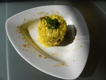 Risotto à l'italienne, champignons, safran
