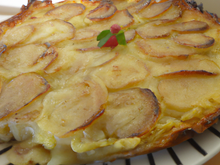 Tourte de pomme de terre au cresson de Méréville, crème de brie de Meaux