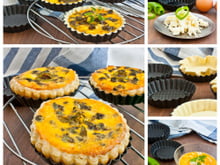 Tartelettes feuilletées au chèvre et aux champignons