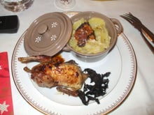 Cailles farcies aux trompettes de la mort