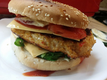 Humburger au steak haché de poulet maison