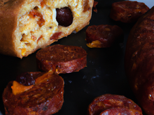 Cake aux knackis  et chorizo