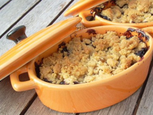 Crumble pommes myrtilles maison
