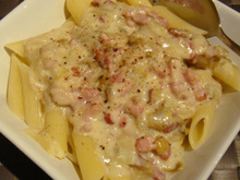 Pennes aux chicons et lardons