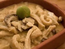 Tripes sauce blanquette, parfum de sudachi