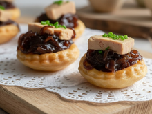 Mini-tartelettes au Foie Gras et au Confit d'Oignons