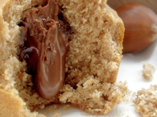 Petits moelleux farine de châtaigne, miel & cœur chocolat au lait