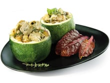 Courgettes farcies au tofu