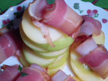 Pommes fourrées au jambon