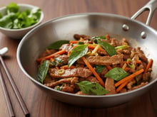 Wok de bœuf au basilic thaï