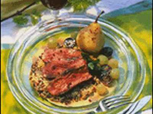 Côte de bœuf aux fruits