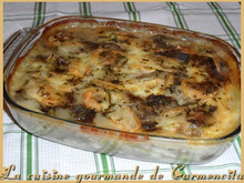 Cabillaud de Norvège aux aubergines et au reblochon