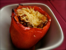Poivrons farcis gratinés
