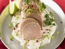 Filet de porc, citron vert et lait de coco