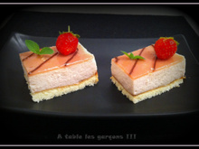 Bavarois au smoothie fraises et bananes