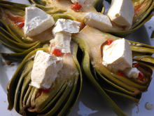 Artichauts poivrade et sa feta