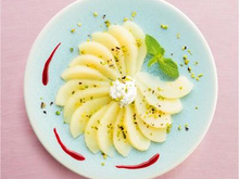 Carpaccio de poires à la ricotta