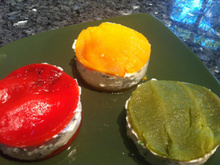 Palets de poivron et ricotta