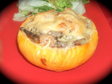Navets "boules d'or" farcis aux champignons