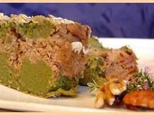 Cake marbré de haricots vert aux deux noix