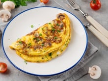 Omelette au champignons de Paris