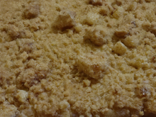 Strussel de sandre cuit sous la peau