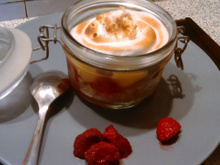 Tartes citron-framboise en bocaux