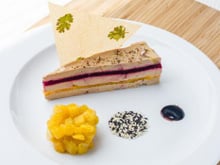 Millefeuille de Foie gras, Mangue & Betterave