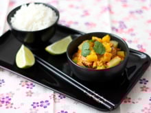 Curry de canard à la mangue et à l'ananas