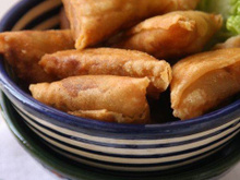 Briouates aux crevettes et à la chermoula