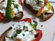 Toasts poivrons chèvre