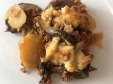 Moussaka grecque aubergine et patates douce